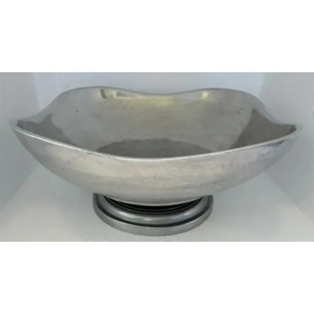 Vtg Wilton Aratale Pewter Footed Serving Bowl Dish Americana 250 Entertaining